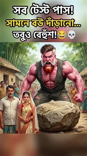 সব টেস্ট পাস! 🤯 হাল্ক বউ দেখেই বেহুঁশ! #Halk #Halkfunny #aivideo #foryou