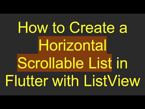 How to Create a Horizontal Scrollable List in Flutter with ListView