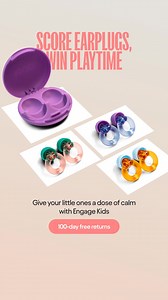 Playtime, boosted ⭐️ Loop Engage™ Kids earplugs are made to help little listeners learn, play and grow. 🐙 For ages 6 and up 🐳 3 fun colors ☁️ Comfy adjustable fit 🤫 16 dB (SNR) noise reduction 🤖 Filter out distractions and nasty noises100-day free returns 🚀 | Loop