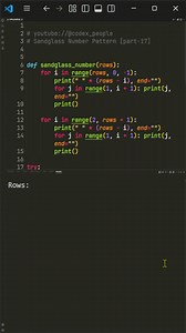 Sandglass Number Pattern [part-17] | Codex People