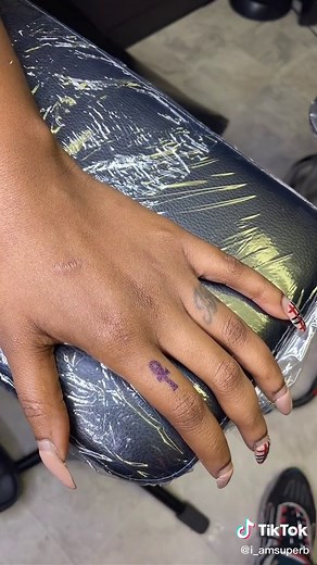 Permanent Marker Finger Peace Sign Tattoo