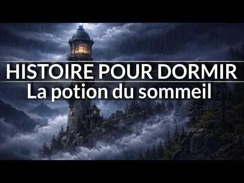 🌧️ Histoire Cozy pour Dormir Profondément • Potion du Sommeil Tour Mage Pluie & Feu 🕯️