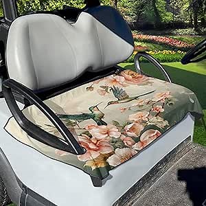 Flashideas Hummingbird Golf Cart Seat Cover Universal 50 x 30.9 Inches Blanket Covers Portable Club Car Seat Cover Sports Cart Seat Cushion Accessories Suitable for All Seasons