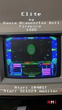 Elite on Atari ST (manual docking) #retrogaming #atarist #atari