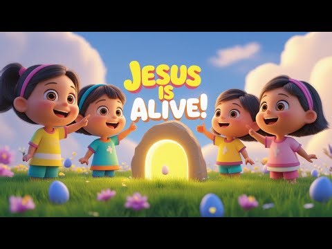 Jesus Is Alive Today! 🌅✝️✨ | BibleKidz Nursery Rhymes | 3D Bible Song for Kids 🎵.