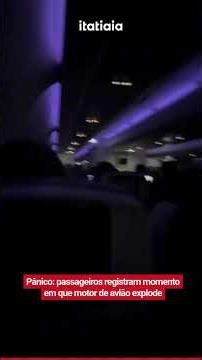 PÂNICO: PASSAGEIROS REGISTRAM MOMENTO EM QUE MOTOR DE AVIÃO EXPLODE E GRITOS SÃO OUVIDOS