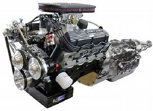 BluePrint Engines Universal AM Mustang Edition Builder Series Small Block Ford 347 C.I. 415 HP Fuel Injected Crate Engine and 4R70W Automatic Transmission with Polished Pulley Kit B347FK4R7M  - Free Shipping