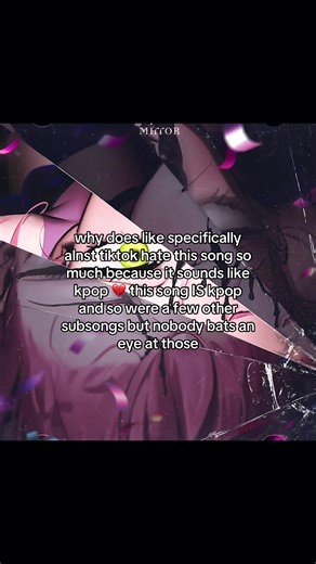 i mean its okay to not like it but my point stands on alnst tiktok usually complaining about things💔 im genuinely surprised half of the fandom didn't listen to kpop before they got into it 😭 songs like heart, addicted, sacred light, and blink gone are kpop too btw.. just saying.. ive seen nobody complain about blink gone or heart though #fyp #mirroralnst #mizialnst #alnst #alienstage