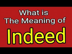 Meaning Of Indeed | Indeed | English Vocabulary | Most Common Words in English