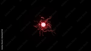 Creepy sci fi theme background of a alien creature, Neurons and dendrites in brain concept, virus and bacteria concept, microbes and parasites concept. malware and virus in cybersecurity