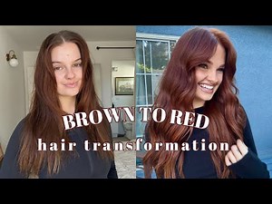 Dying my hair copper red at home!!! full transformation + formula🍂👩🏼‍🦰❤️‍🔥