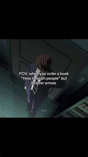 Scammer gets scammed🥀#Anime #deathnote #relateable #fyp #animememes | light yagami