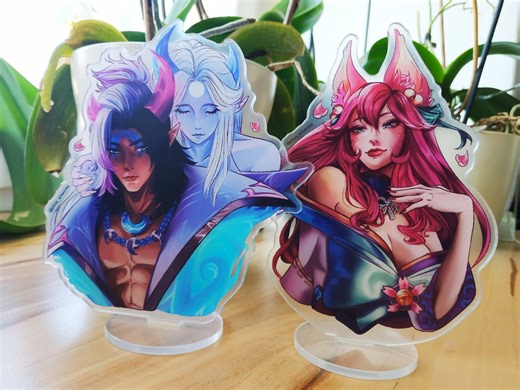 League of Legends Acrylic Standee: Spirit Blossom Ahri, Aphelios, Syndra, Snow Moon Kayn - Etsy