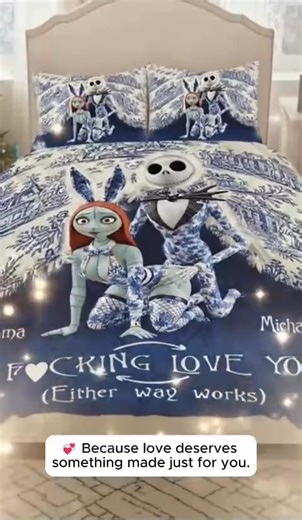 🎁 The Perfect Surprise Gift A unique couple bedding set that blends romance and personality. Give your partner something unforgettable—because they deserve it. You can order here: https://storynest247.com/products/vajs-111025100-bedding-set | Story Nest247