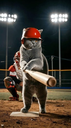 Day 4 - Evening Baseball Practice ⚾ | Cat Kumo Stories #cat #catshorts #baseball #catfunny