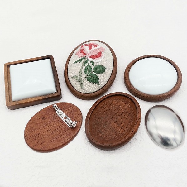 Oval/round Wooden Brooch Base for Embroidery/cross Stitch/crochet Crafts, Blank Safety Brooch Holder, DIY Embroidery Brooch Making Supplies - Etsy