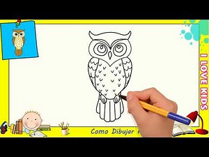 Dibujos de buhos FACILES paso a paso para niños - Como dibujar un buho FACIL