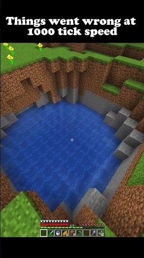 things went wrong at 1000 tick speed #minecraft
