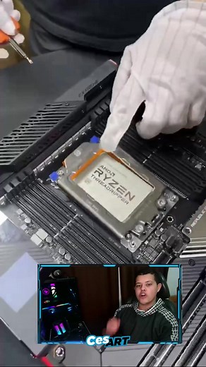 AMD Threadripper 3970X Workstation Build #Shorts #cesart