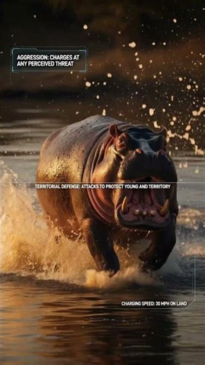 The Cute Looking Mammal That Kills More Humans Than Any Other African Animal#hippopotamus #wildlife