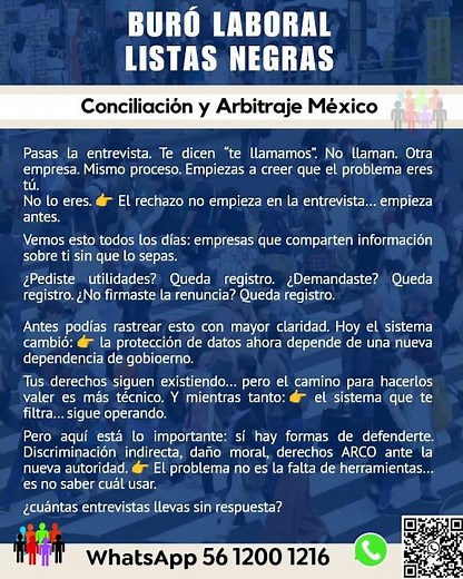BURÓ LABORAL Y LISTAS NEGRAS.