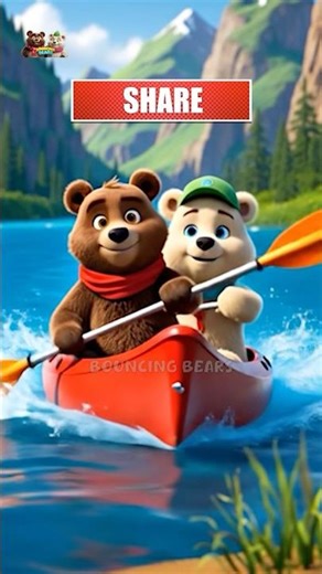 Brownie & Snowie Kayaking Adventure 🚣‍♂️✨ | Kids Cartoon Fun Shorts