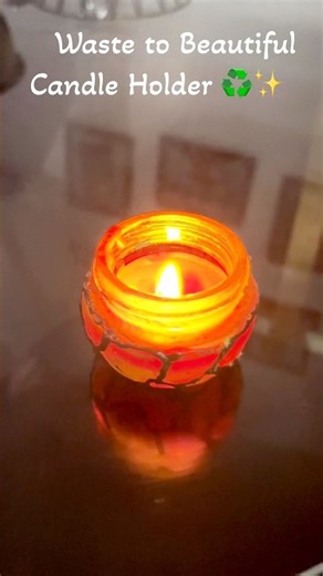 Waste to Beautiful Candle Holder ♻️✨ #diycandleholder
