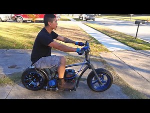 Custom Scratch Built Mini Bike #4 Test Ride
