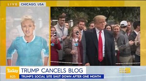 16K views · 180 reactions | Former US President Donald Trump’s blog has been permanently shut down just one month after its launch. #9Today | TODAY | Facebook