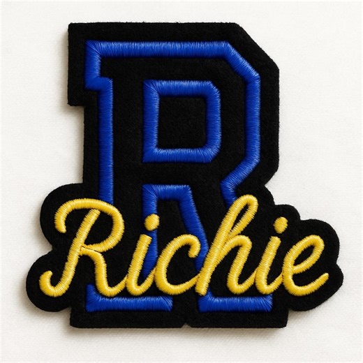 Embroidered Varsity Letter Name Patch - Iron on Custom Jacket Backpack Tag - Etsy