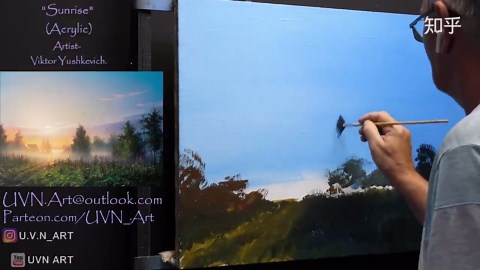 【丙烯画】"Sunrise"——画家维克多