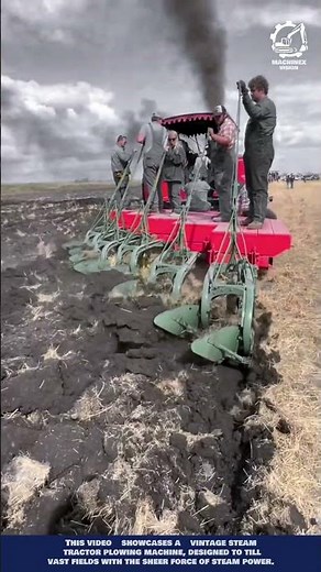 Steam Tractor Machine Plowing Fields with Raw Power! #machineinaction #agriculturetech