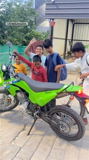 Happiness of kids klx 230 sound 🔥 #shorts #shortvideo #shortsfeed #kawasaki #bike #trending #love