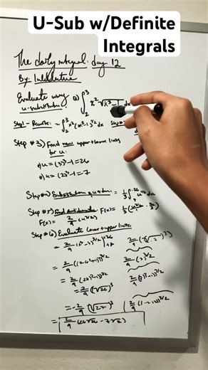 U-Sub UNDER 50 Seconds: Definite vs Indefinite Integrals #advancedplacement #maths #shorts #solve