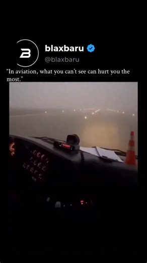 BlaxBaru on Instagram: "What appears to be a routine moment on an airport runway quickly turns into a terrifying reminder of how dangerous low visibility can be ✈️🌫️ The footage captures a fog-covered night where visibility drops close to zero. A service bus slowly crosses the runway, its lights barely piercing the dense mist. Out of nowhere, a massive aircraft emerges from the fog directly in its path, leaving no time to react. Within seconds, metal collides, alarms sound, and flashing lights