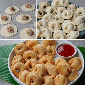 Fried Momo Recipe | Crispy Chicken Dumpling Recipe | Yummy Recipes