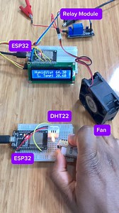 13K views · 161 reactions | Wireless Fan Control using DHT22 & ESP32. #arduino #engineering #electronics #arduinoproject #electricalengineer #arduinobeginner #programming #uploadideaswithitamar | Upload Ideas with Itamar | Facebook