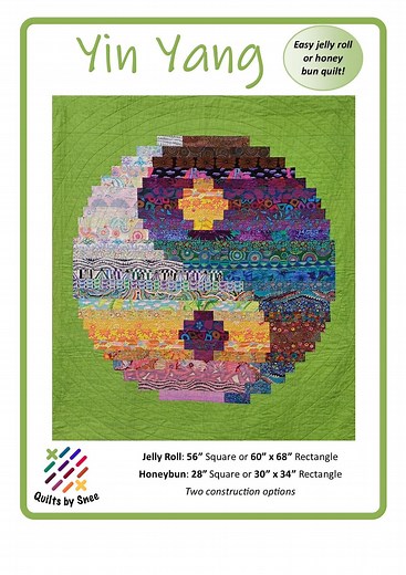 Yin Yang Quilt Pattern: Easy Strip Pieced Jelly Roll or Honey Bun Design (PDF) - Etsy