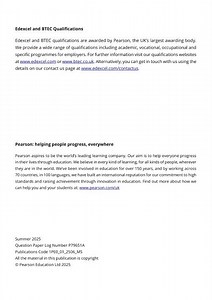 Edexcel GCSE Physical Education Paper 1 2025 Ms Pdf