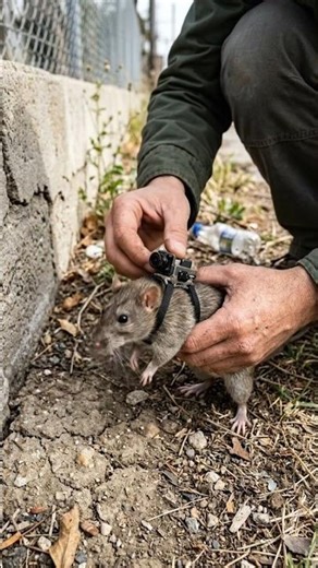 White Rat 🐀 Explores Its Secret Burrow #shorts