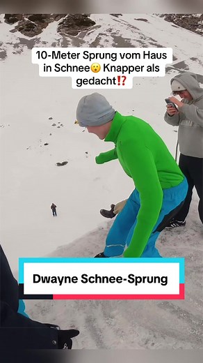 Dwayne springt von 10 Meter in Schnee!