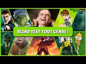 BLIND TEST TOUT GENRE ❤️‍🔥 - 55 EXTRAITS (Film, Série, Disney, Dessin animé, Anime, Pub, Em. TV)