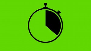 無料動画 - ストップウォッチ, タイマー, 時間, 2番目, 緑のスクリーン