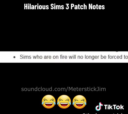 Hilarious Sims 3 Patch Notes #comedy #funny #thesimsnostalgia #thesims #maxis #thesims2 #thesims3 #thesims4 #thesimscommunity
