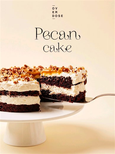 جديدنا #بيكان_كيك طعم متوازن بين البيكان و الكريمة الغنية و الكيك اللذيذ 🍰 #اوفردوز #شتوية_على_جوّك #overdosecoffee #fypage