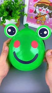 Use balloons to make a cute little frog, it's very simple. | Art, Crafts and Journals