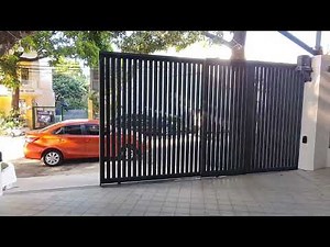 2 panels telescopic sliding gate, how to install automated telescopic sliding gate