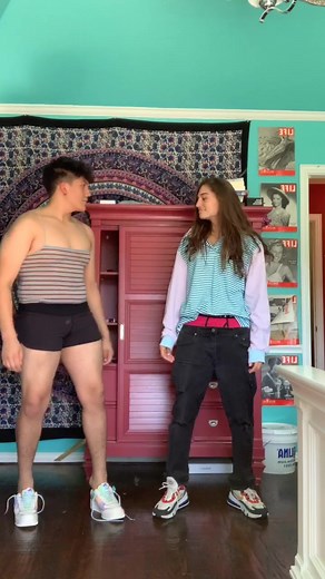 Maybe we’re a little too comfy in each other’s outfits. Ft. My lil brudder @flores_jake and his nicoderm patch