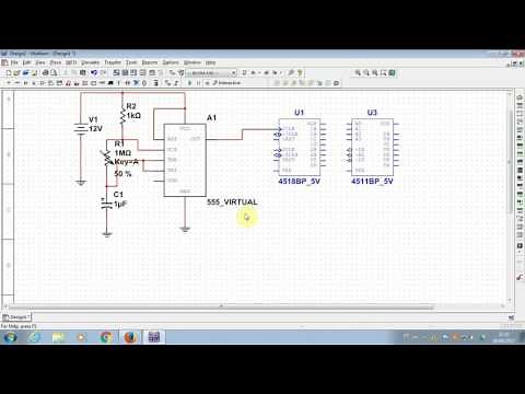 NI Multisim 14 - Contador de 0 a 9
