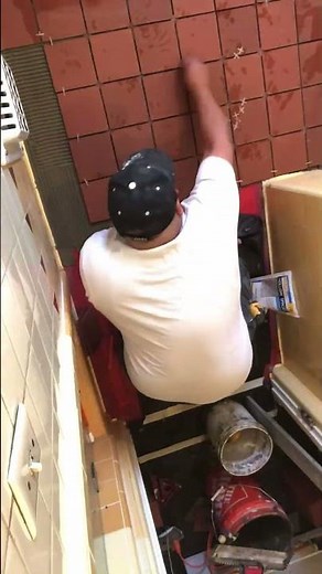 Installing quarry tiles I’ve floated bathroom floor #tilelove #bathroomdesign #construction #foryou